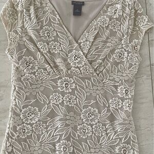 Ann Taylor Cream Lace Women Top